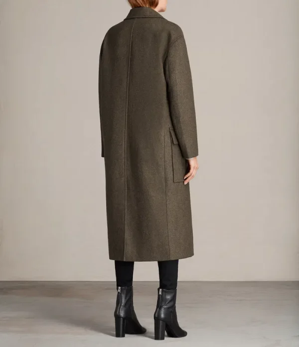 Allsaints wool coat khaki