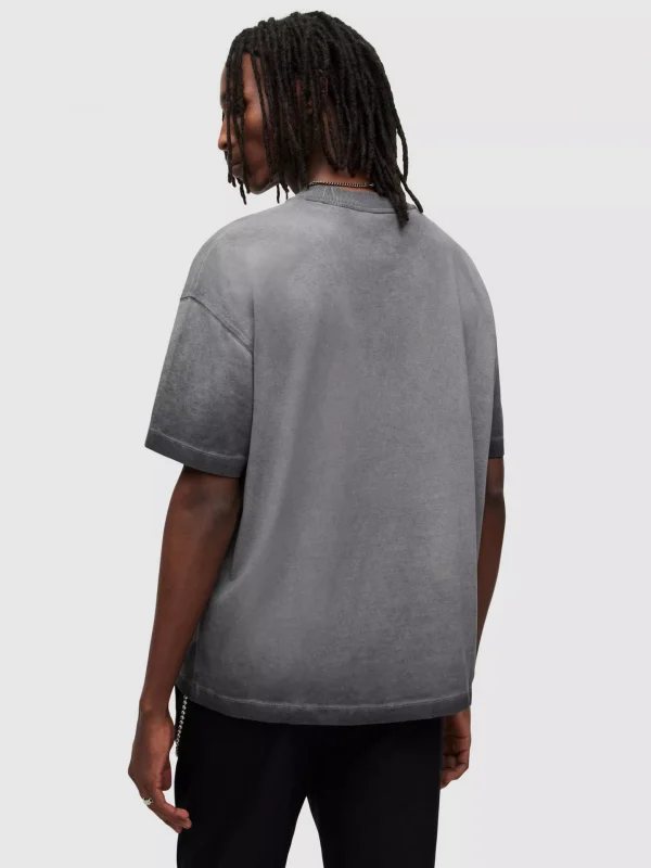 Футболка Allsaints сіра виварена
