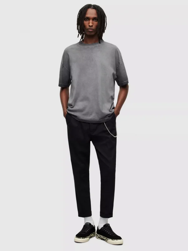 Футболка Allsaints сіра виварена