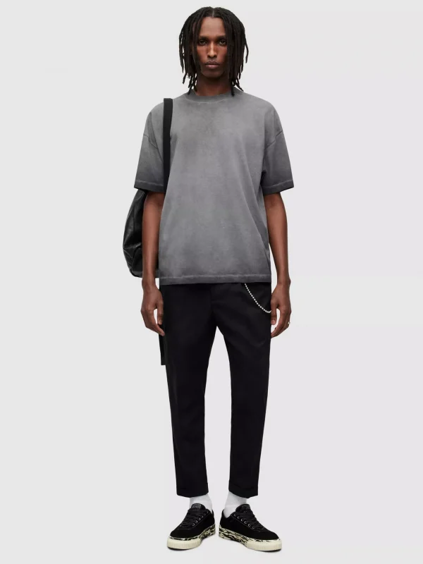 Футболка Allsaints сіра виварена